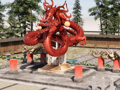 Chinese Dragon -B4 3D Print Model