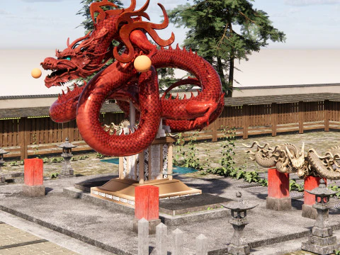 Chinese Dragon -B4 3D Print Model