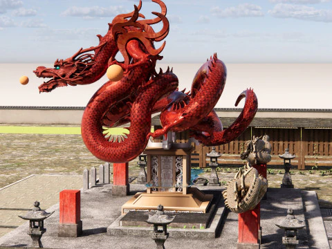 Chinese Dragon -B4 3D Print Model