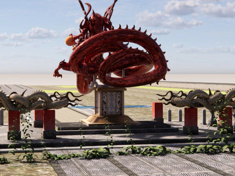 Chinese Dragon -B4 3D Print Model