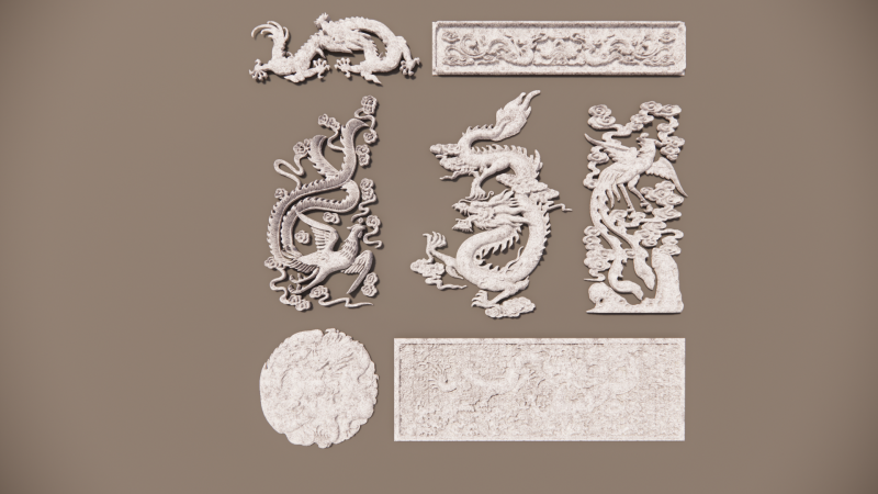 Dragón chino -B5 Modelo de impresión 3D .c4d .max .obj .3ds .fbx .stl .blend 