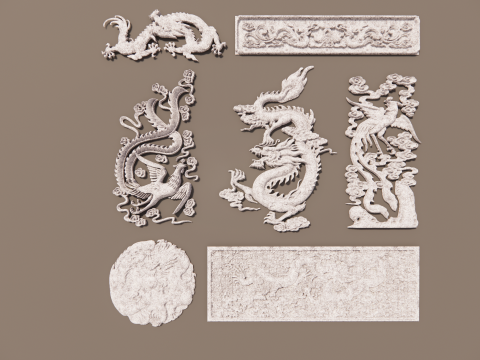 Китайский Дракон -B5 3D Принт Модель