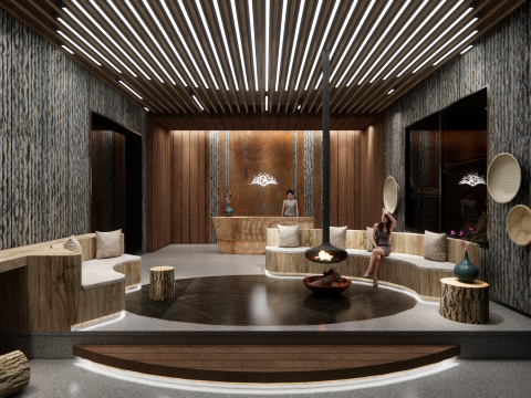 Hotel Lobby Interior-B1 3D Model