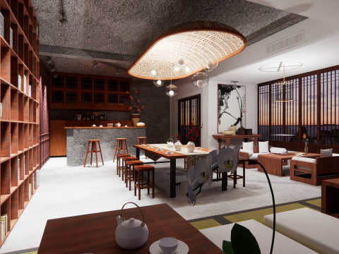 Restaurant Coffee Shop-B2 3D Model