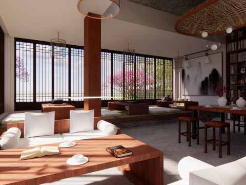 Restaurant Coffee Shop-B2 3D Model