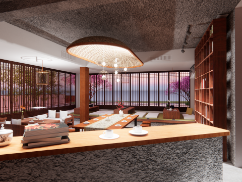 Restaurant Coffee Shop-B2 3D Model