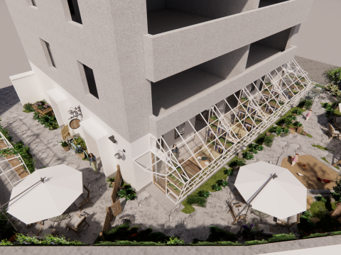 餐厅 咖啡厅-B1 3D 模型