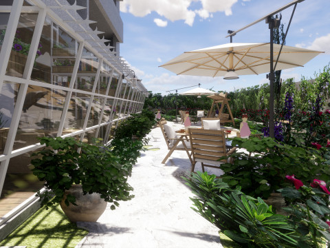 餐厅 咖啡厅-B1 3D 模型