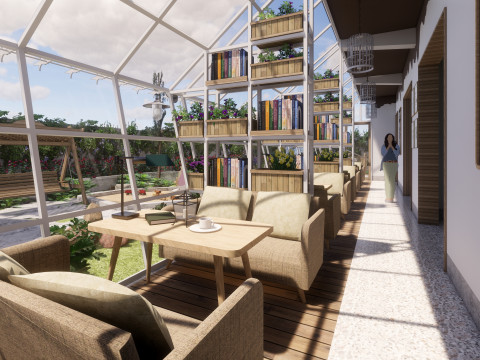 餐厅 咖啡厅-B1 3D 模型