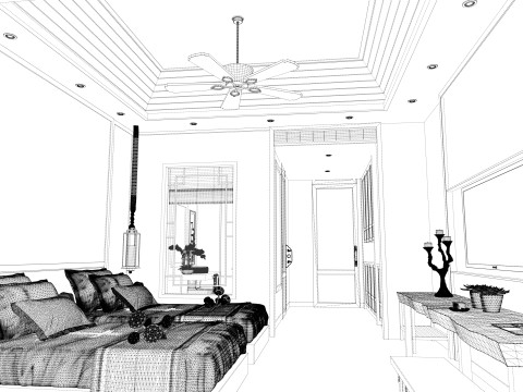 Hotel Room -B2 3D Model