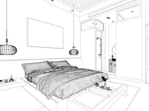 Hotel Room -B2 3D Model