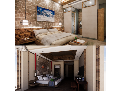 Hotel Room -B2 3D Model