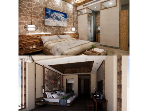 Hotelzimmer -B2 3D Modell