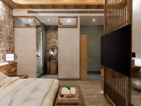 Hotel Room -B2 3D Model