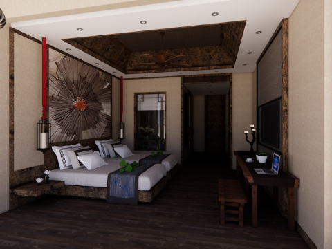 Hotel Room -B2 3D Model