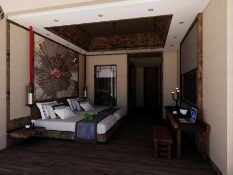 Hotel Room -B2 3D Model