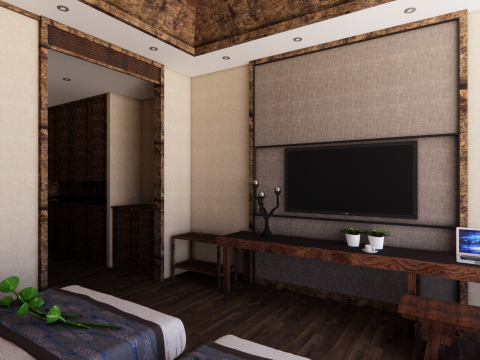 Hotel Room -B2 3D Model