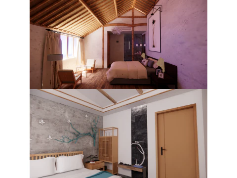 Hotelzimmer -B1 3D Modell