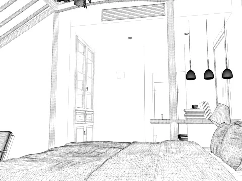 Hotel Room -B1 3D Model