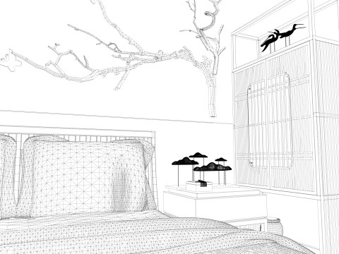 Hotel Room -B1 3D Model