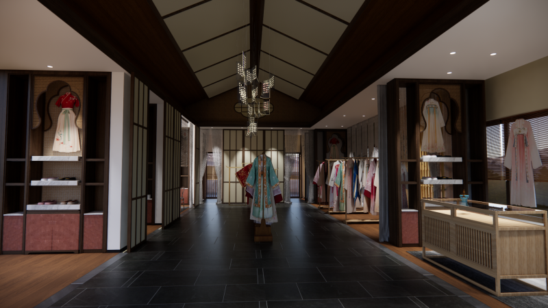 Clothing Store interior -B2 3D Model .c4d .max .obj .3ds .fbx .stl .blend