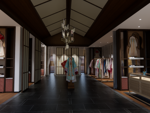 Clothing Store interior -B2 3D Model