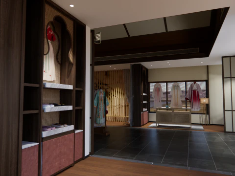 Clothing Store interior -B2 3D Model