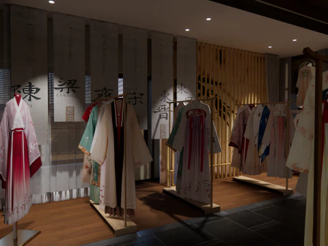 Clothing Store interior -B2 3D Model