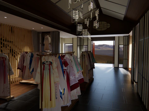 Clothing Store interior -B2 3D Model