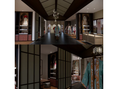Clothing Store interior -B2 3D Model