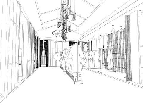 Clothing Store interior -B2 3D Model