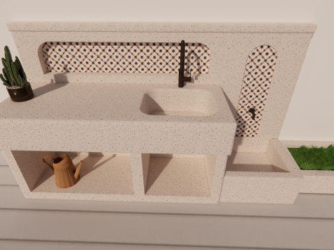 带水槽浴室柜-B1 3D 模型