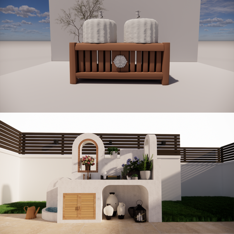 Badkamermeubel Met Wastafel -B2 3D Model .c4d .max .obj .3ds .fbx .stl .blend 