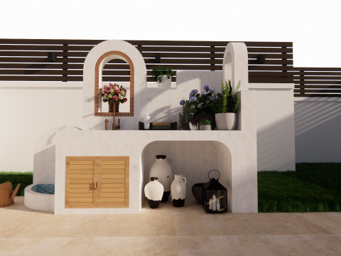 Badkamermeubel Met Wastafel -B2 3D Model