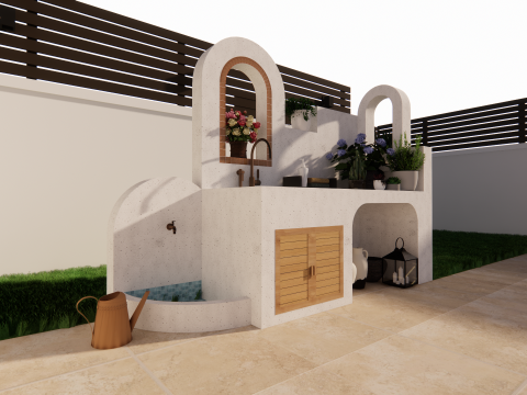 Badkamermeubel Met Wastafel -B2 3D Model