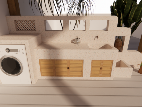 Badkamermeubel Met Wastafel -B4 3D Model