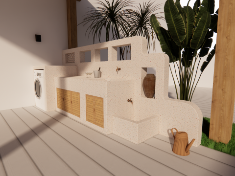 Badkamermeubel Met Wastafel -B4 3D Model