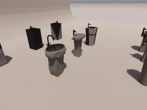 Bathroom Cabinet With Sink -B7 3D Model