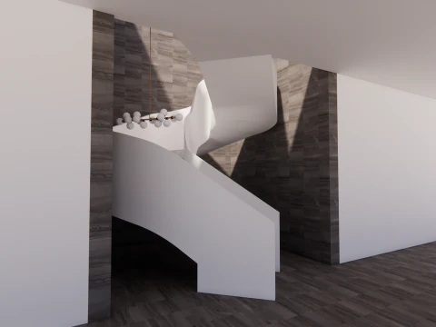 Spiral staircase -B2 3D Model