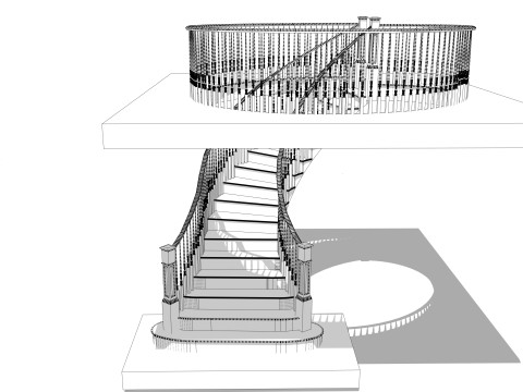 Escalera de caracol -B2 Modelo 3D