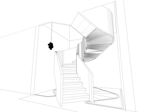 Spiral staircase -B2 3D Model