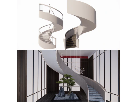 Escalier en colimaçon -B1 Modèle 3D