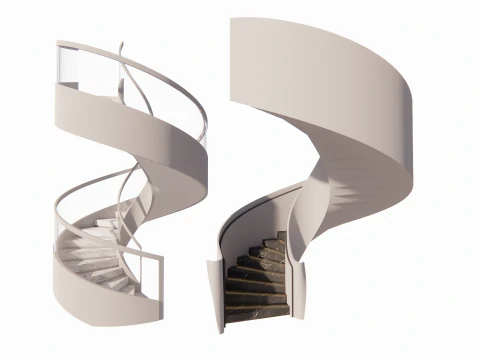 Spiral staircase -B1 3D Model