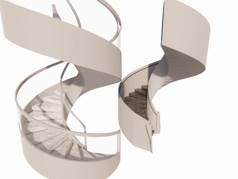 Spiral staircase -B1 3D Model