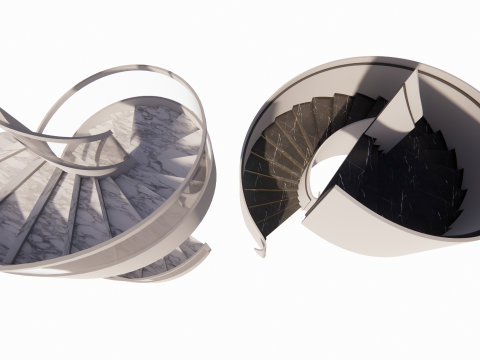 Escada em espiral -B1 Modelo 3D