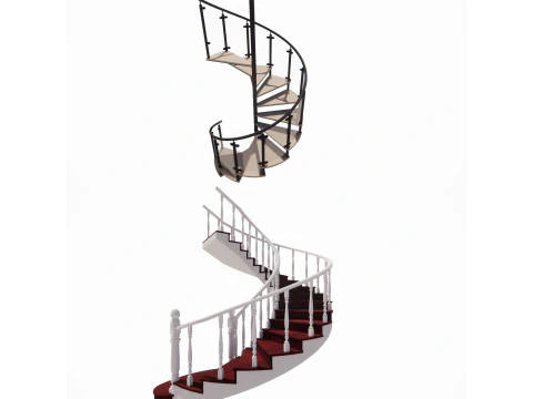 Schody kręcone -B4 Model 3D