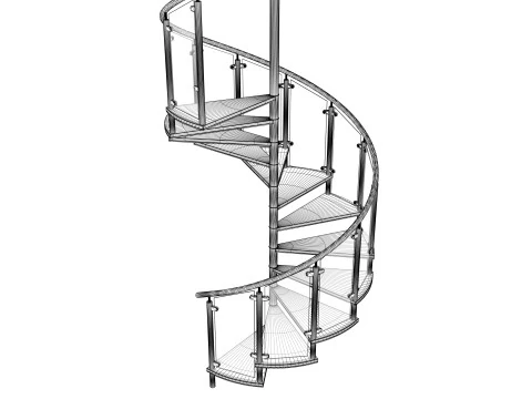 Spiral staircase -B4 3D Model