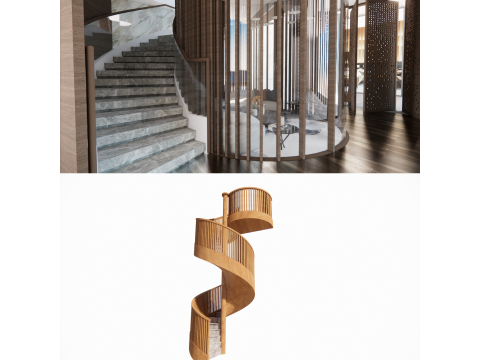 나선형 계단 -B3 3D 모델