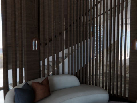 Винтовая лестница -В3 3D Модель