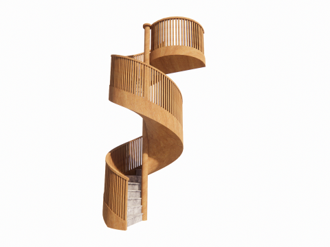 Винтовая лестница -В3 3D Модель